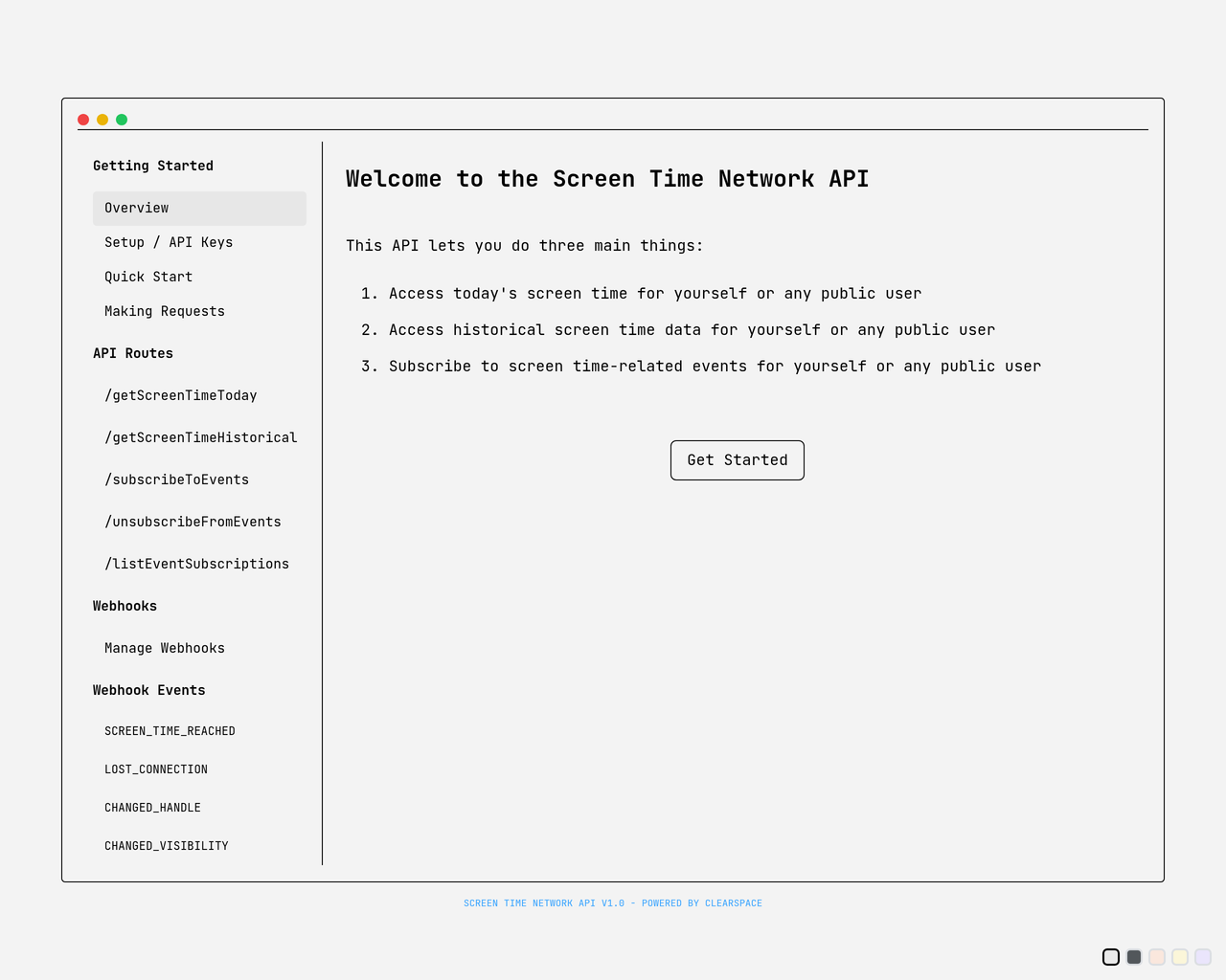 Clearspace API